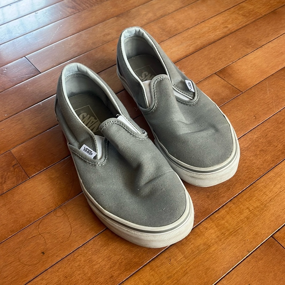 Grey slip on vans